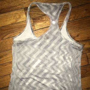 Lululemon grey and white racerback tank!